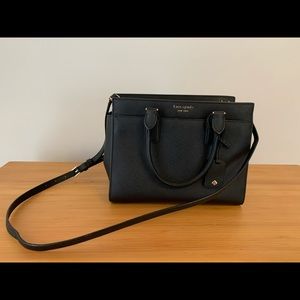 KATE SPADE PURSE: Black Cameron Medium Satchel